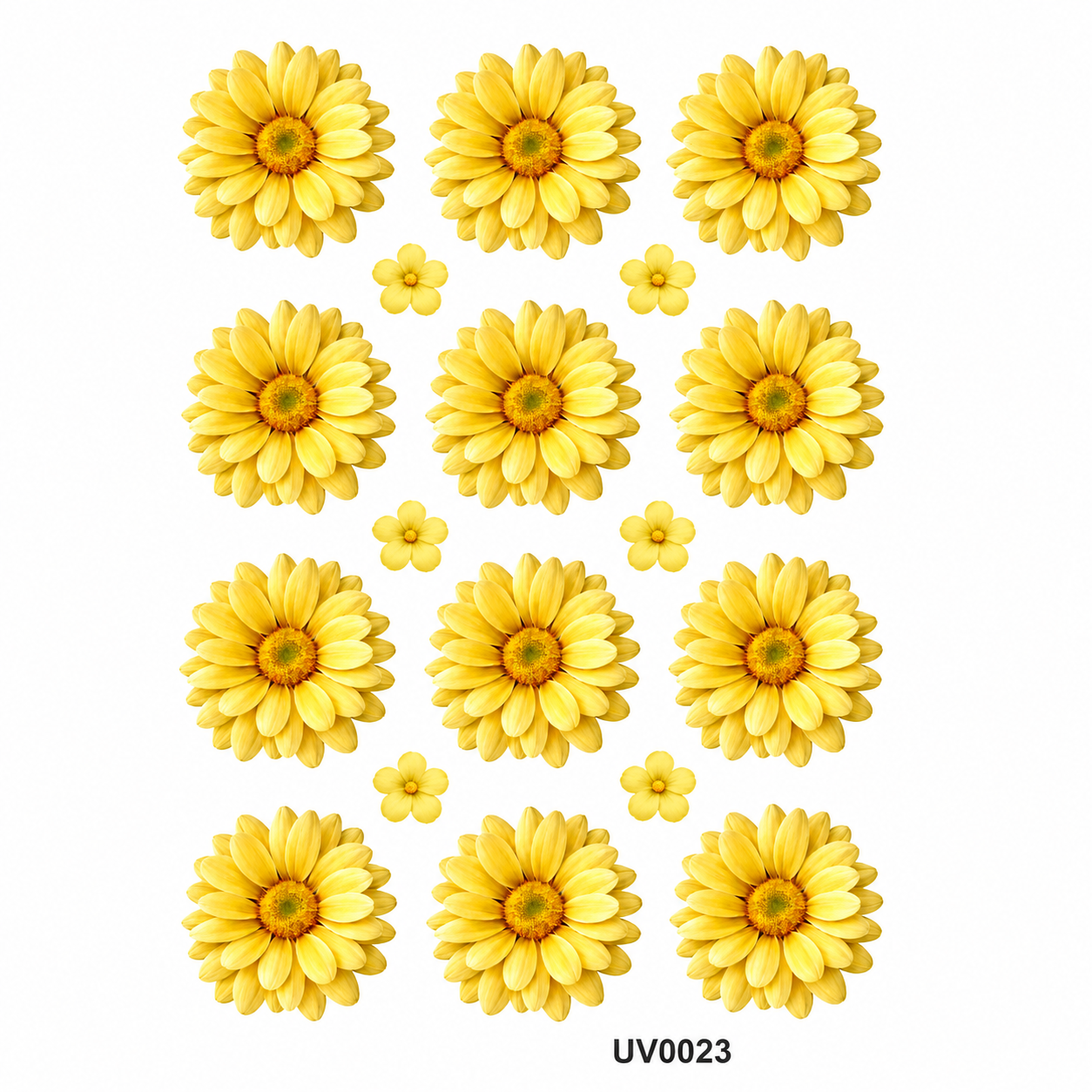 L.Yellow Daisy Flowers UV DTF Sticker