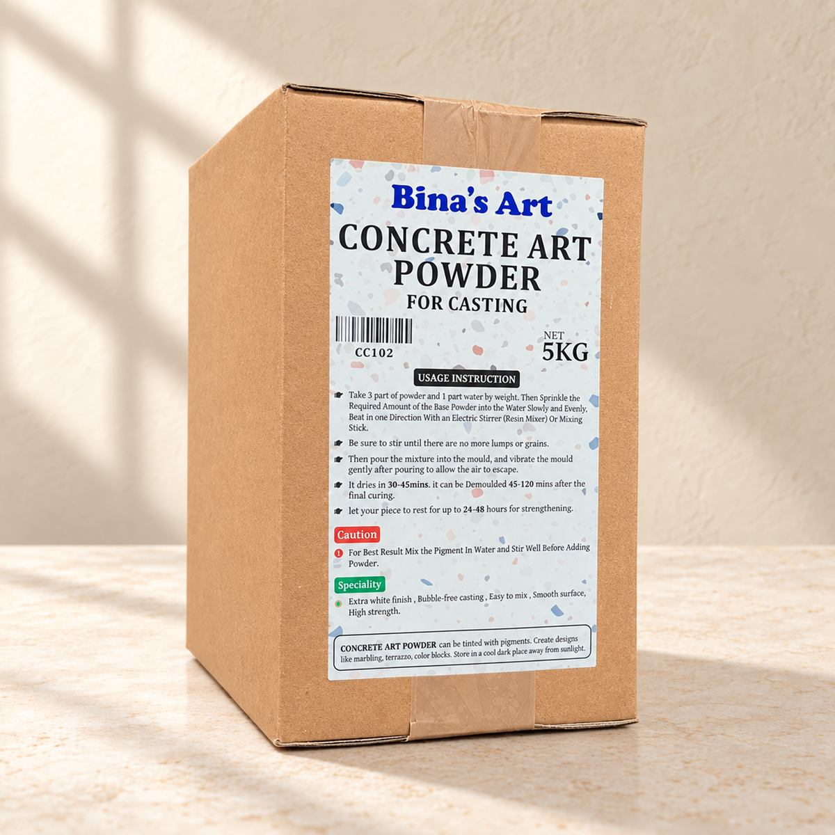Concrete Art Casting Powder for DIY Crafts – 5 kg