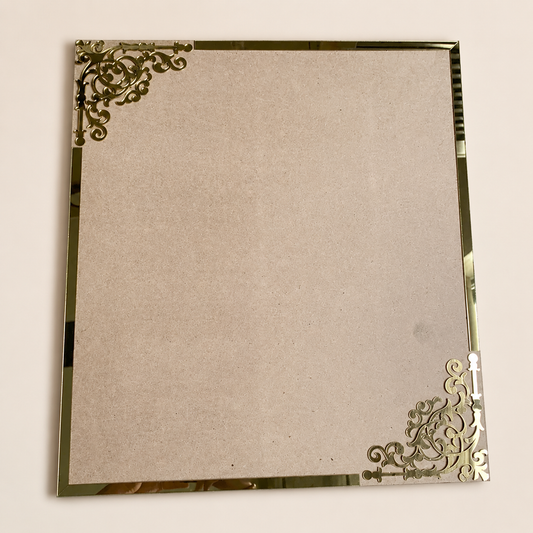 Designer Rectangle Mdf Base with Acrylic Frame