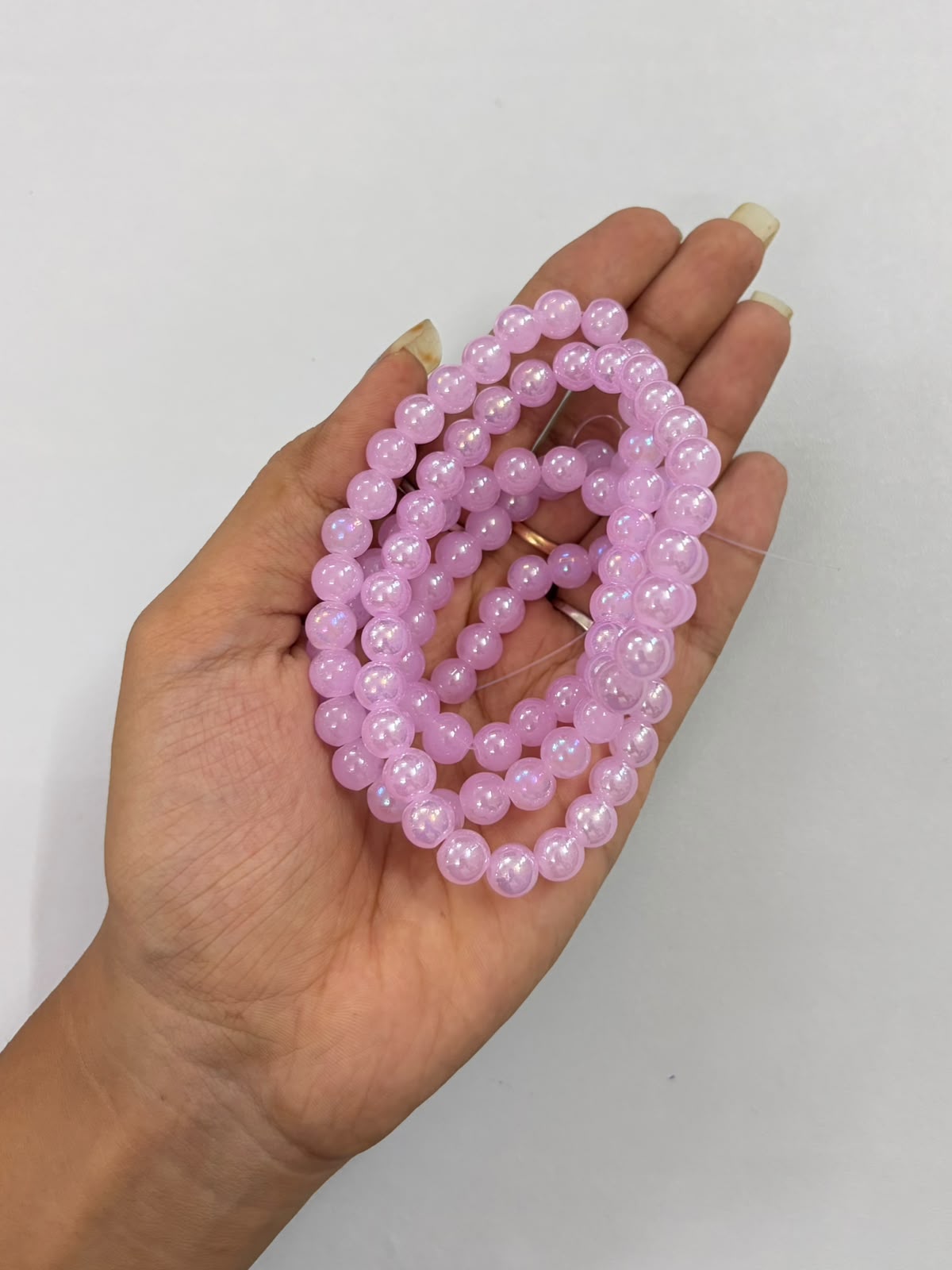 Glittery Pink Rakhi Beads