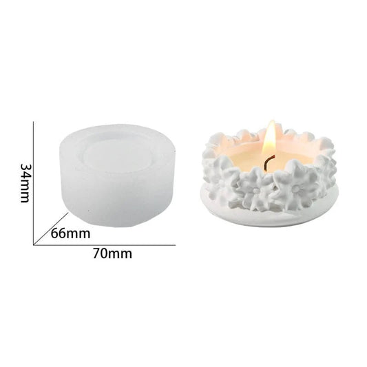 Flower-Edge Tealight Candle Holder Handmade Mould