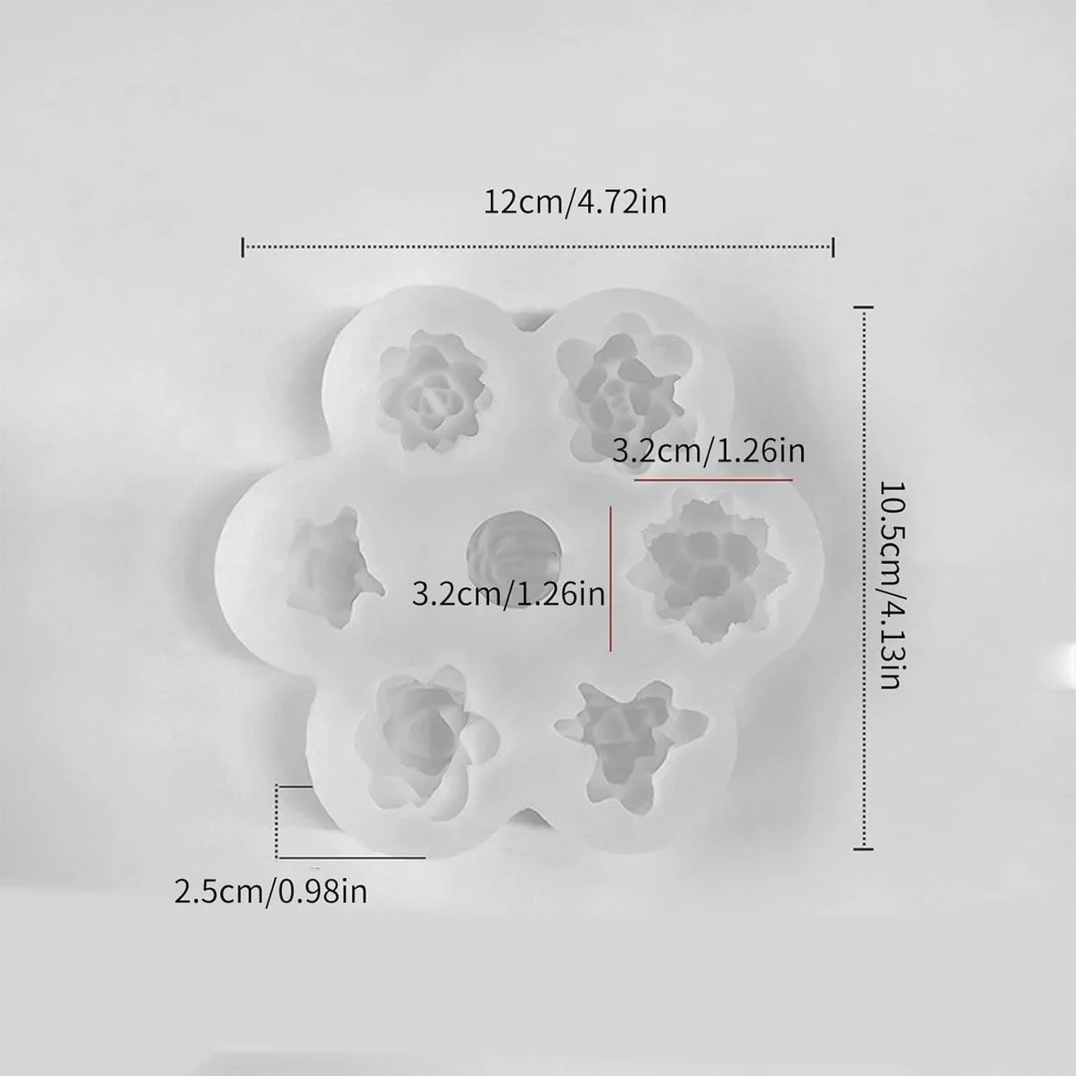 9 Cavity 3D Mix Flower Handmade Mould