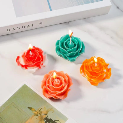 3D Rose Realistic Floral Candle Handmade Mould