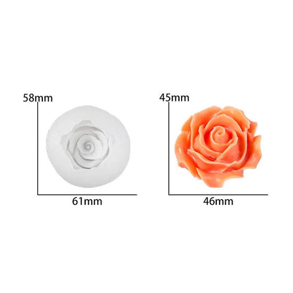 3D Rose Realistic Floral Candle Handmade Mould