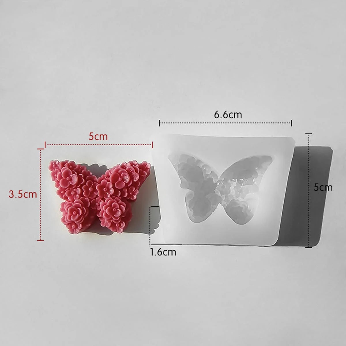 3D Flower Butterfly Handmade Mould