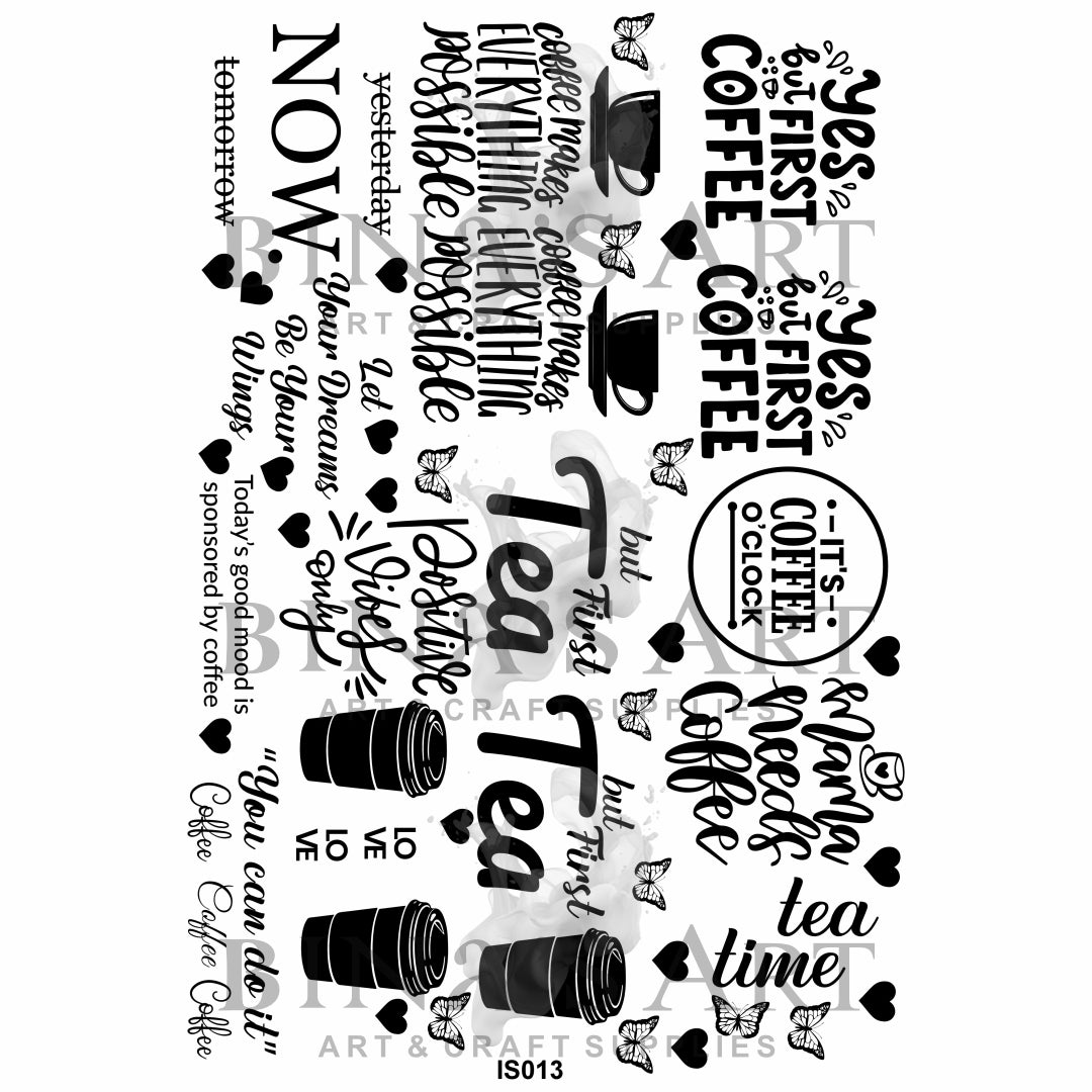 Tea, Coffee Coaster Design (Transparent Sheet)