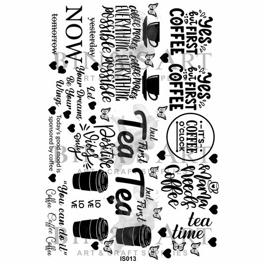 Tea, Coffee Coaster Design (Transparent Sheet)