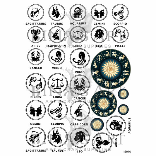 Zodiac Sign Insert Sheet (Transparent Sheet)