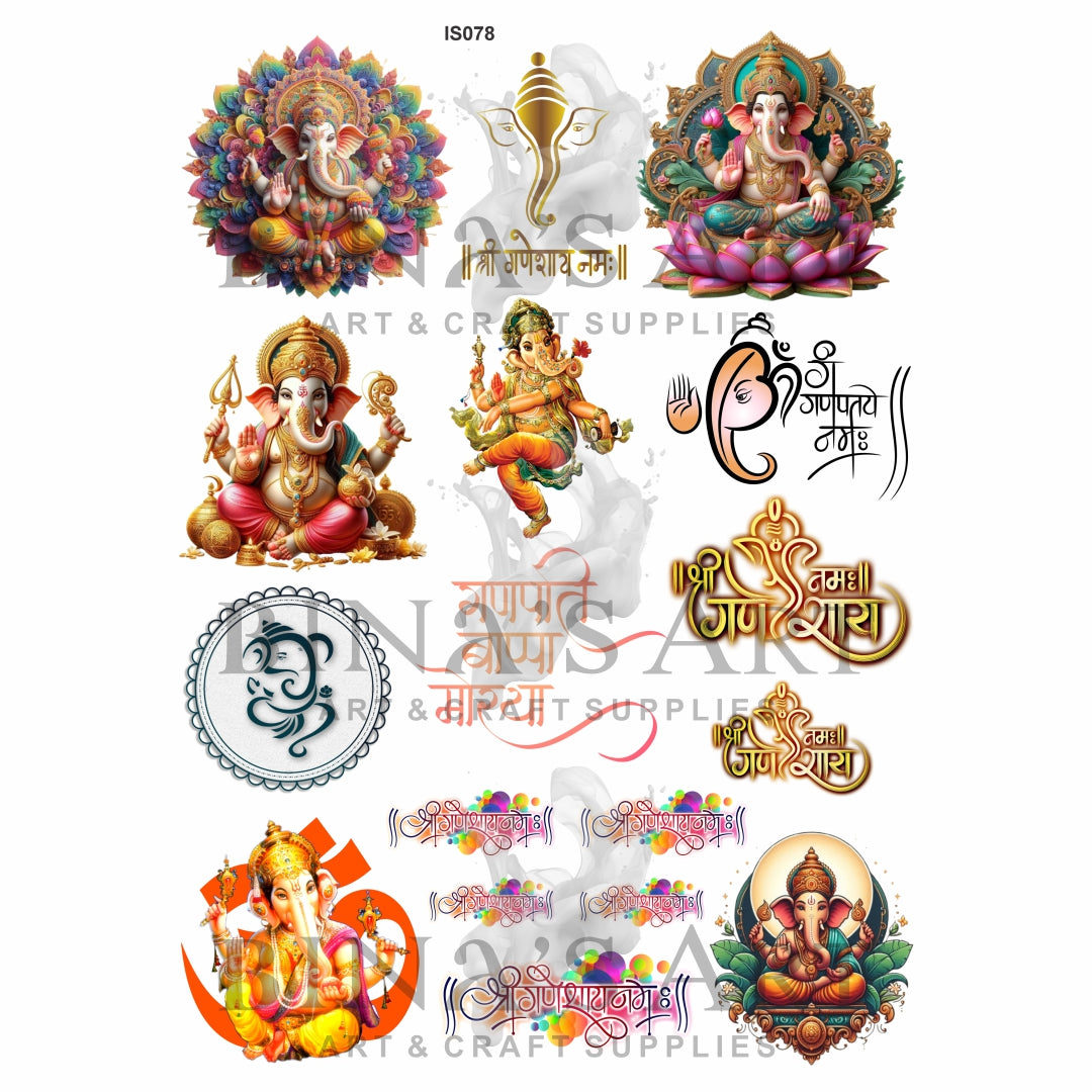 Ganpati theme Insert Sheet (Transparent Sheet)