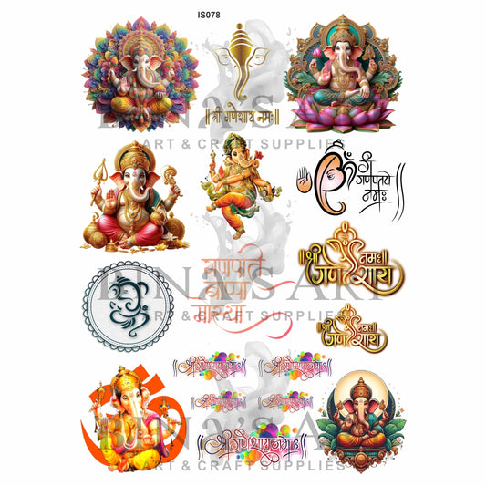 Ganpati theme Insert Sheet (Transparent Sheet)