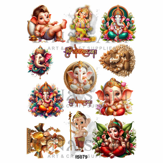 Ganpati theme Insert Sheet (Transparent Sheet)