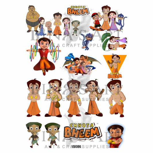 Chhota Bheem Cartoon Insert Sheet (Transparent Sheet)