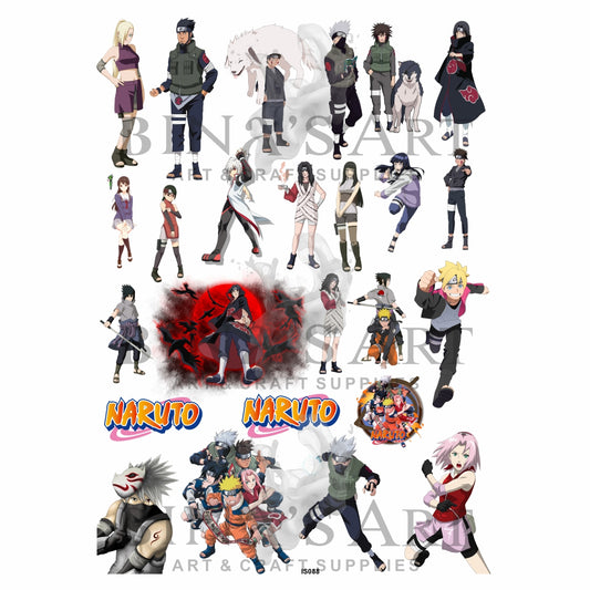 Naruto Cartoon Insert Sheet (Transparent Sheet)