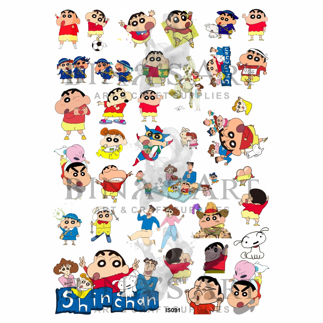 Shinchan Cartoon Insert Sheet (Transparent Sheet)