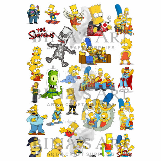 The Simpsons Cartoon Insert Sheet (Transparent Sheet)