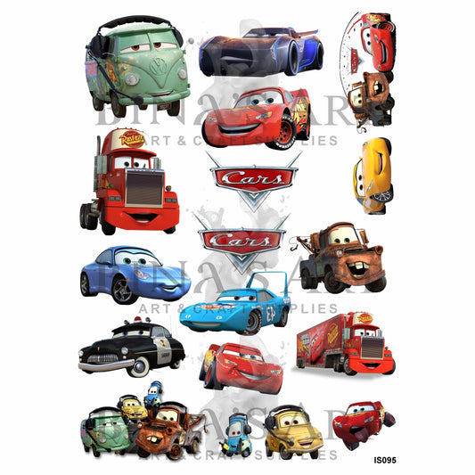 Car Cartoon Insert Sheet (Transparent Sheet)