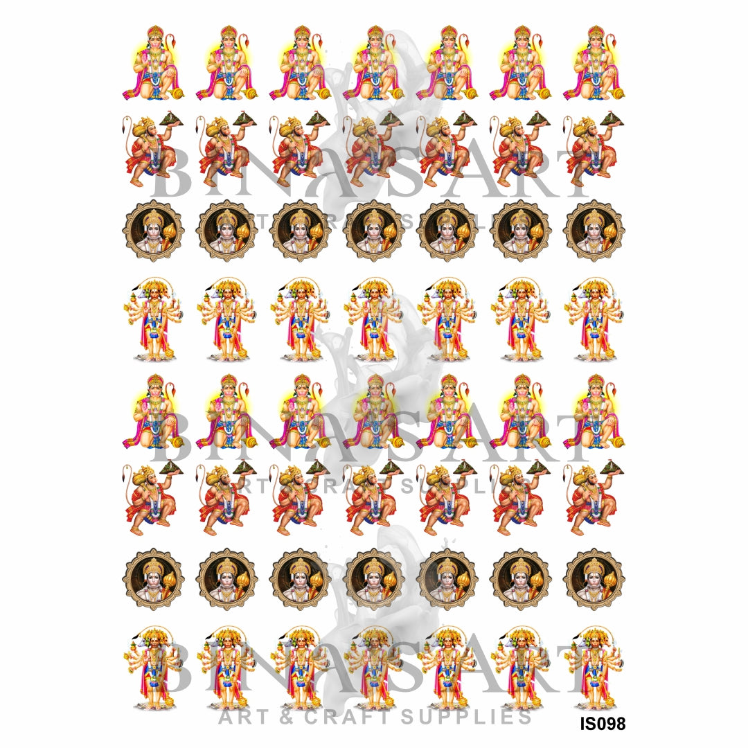 Hanumanji Insert Sheet (Transparent Sheet)