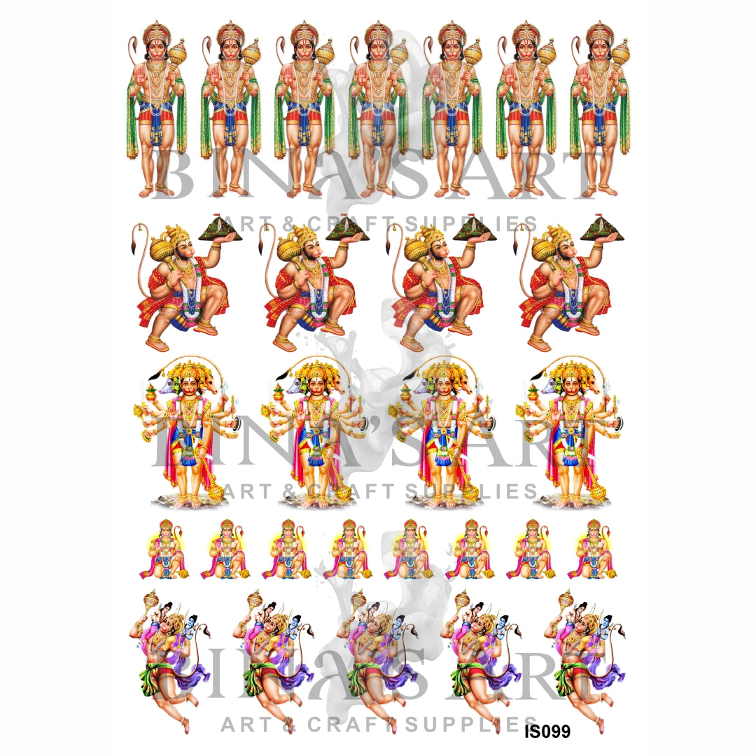 Hanumanji Insert Sheet (Transparent Sheet)