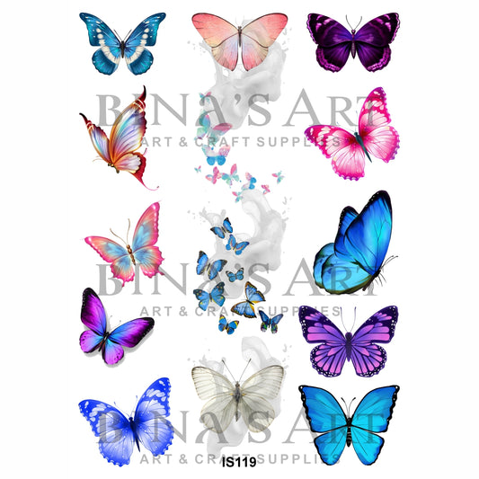 Butterfly Designs Insert Sheet (Transparent Sheet)