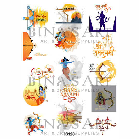 Shree Ram Navami Designs Insert Sheet (Transparent Sheet)