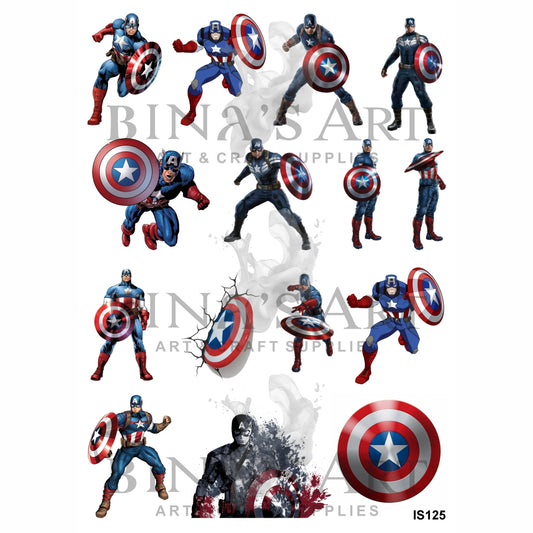 Captain America Designs Insert Sheet (Transparent Sheet)