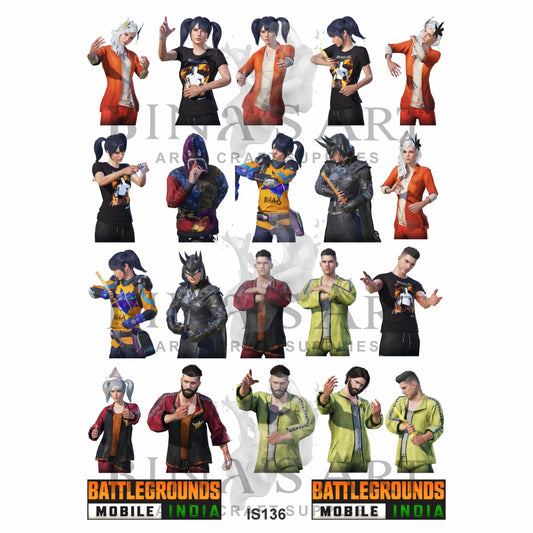BGMI Designs Insert Sheet (Transparent Sheet)