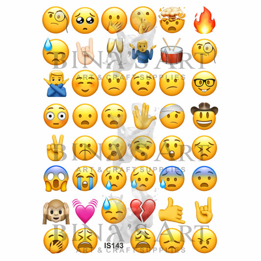 Emoji 1.25 Inch Designs Insert Sheet (Transparent Sheet)
