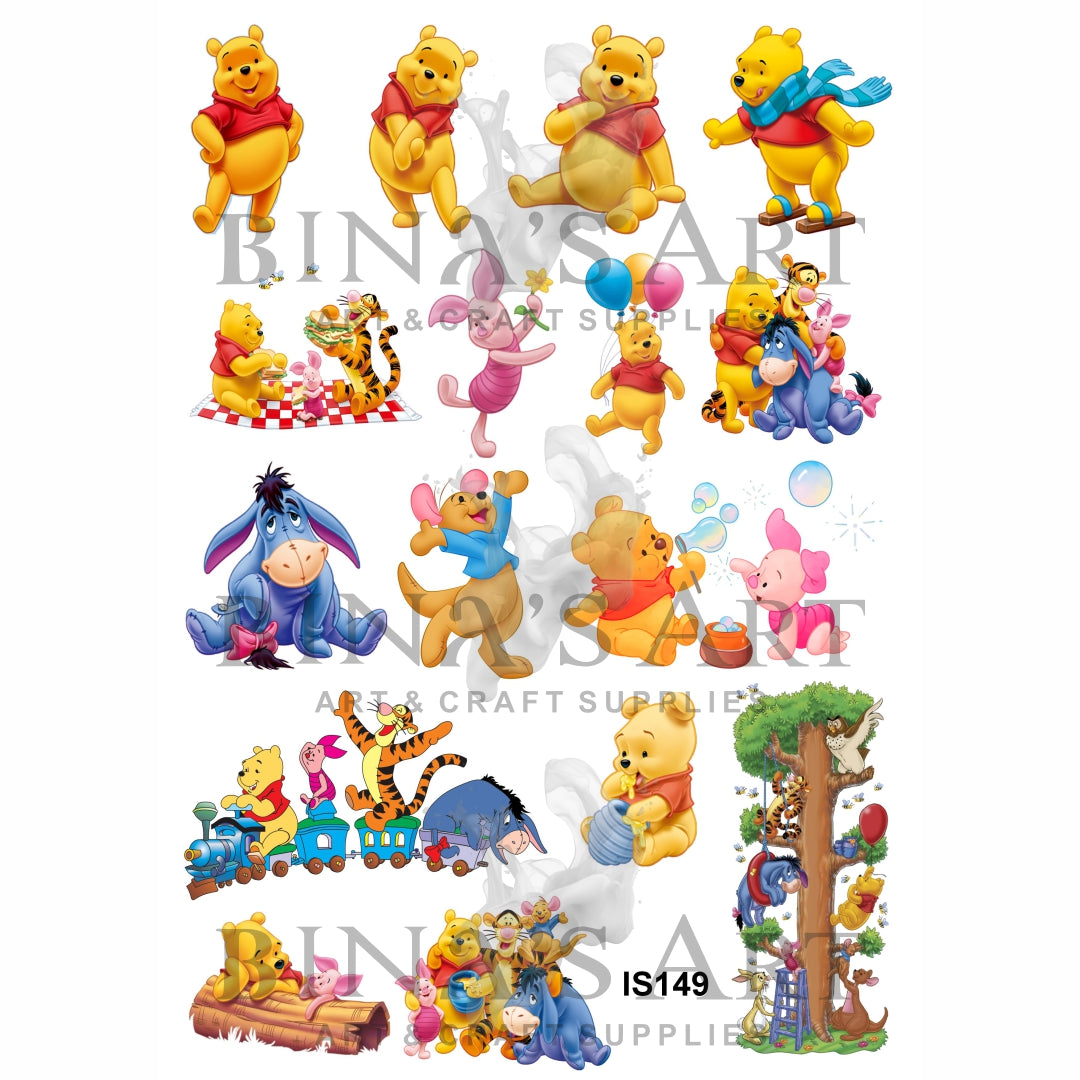 Winnie The Pooh Designs Insert Sheet (Transparent Sheet)