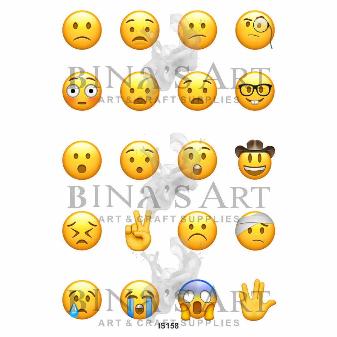Emoji 1.5 Inch Designs Insert Sheet (Transparent Sheet)