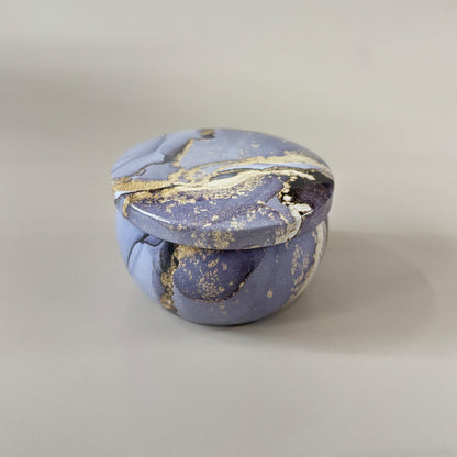 Marble Patten Candle Display Tin Jar