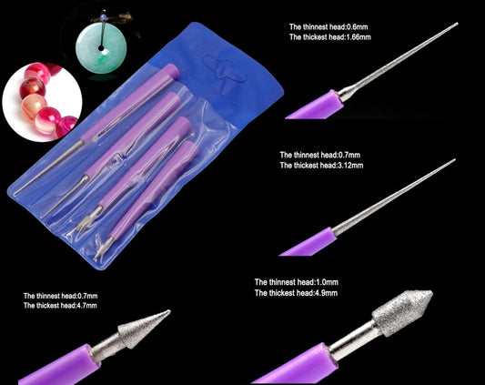 4 Pcs Diamond Tipped Bead Reamer