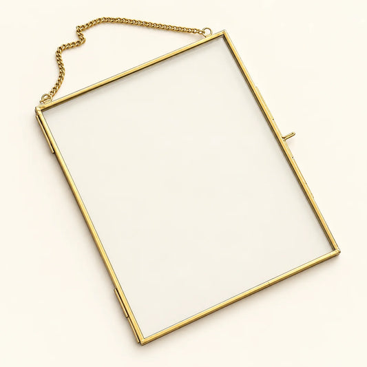 10 x 8 Inch Vintage Glass Hanging Photo Frame