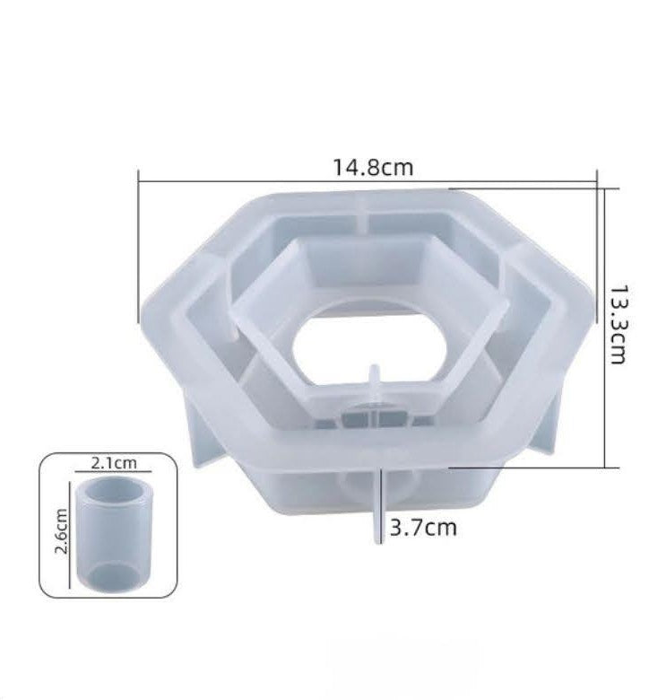 Hexagon Resin Planter Mould