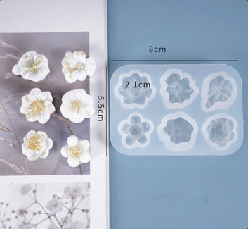 6 IN 1 3D Flower Mould