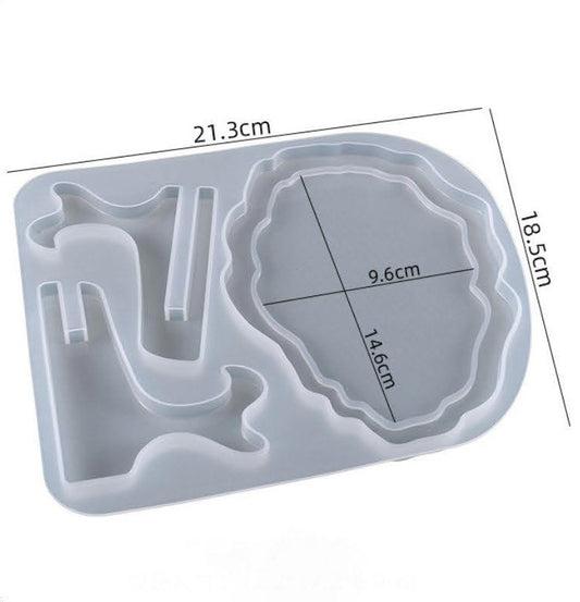 Oval Agate Photo Frame & Stand Mould