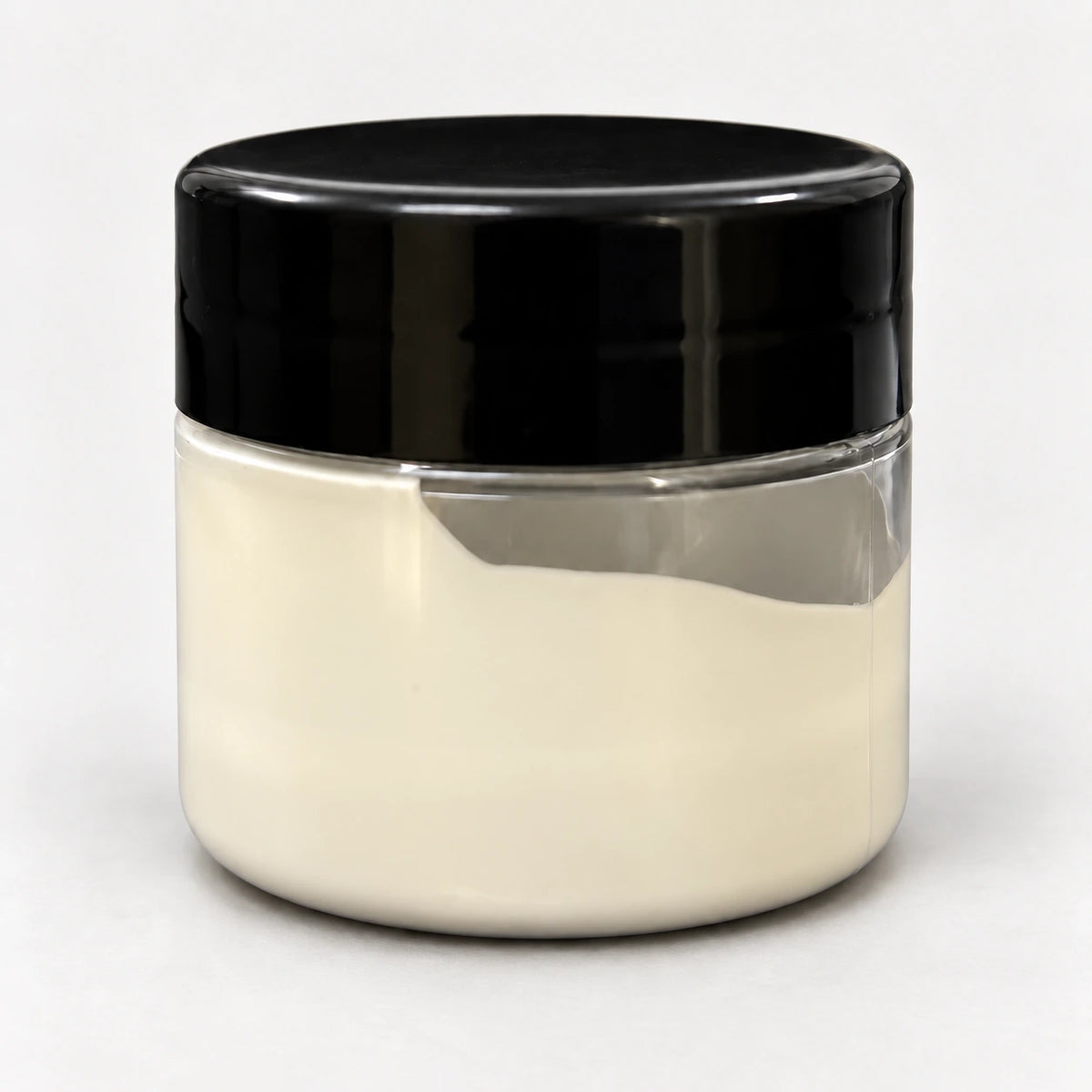 Ivory Opaque Pigment 20ml in a clear jar with a black lid