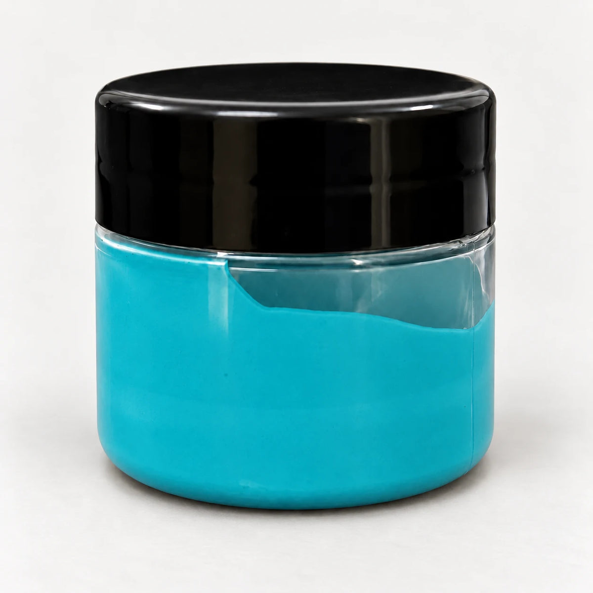 Antique Blue Opaque Pigment 20ml in a clear jar with a black lid