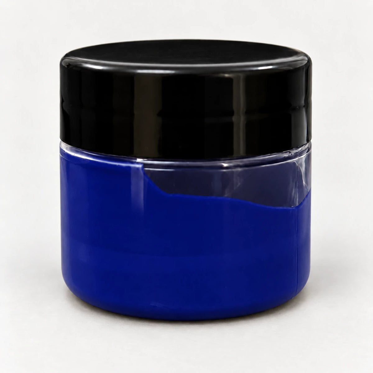Oxford Blue Opaque Pigment 20ml in a clear jar with a black lid