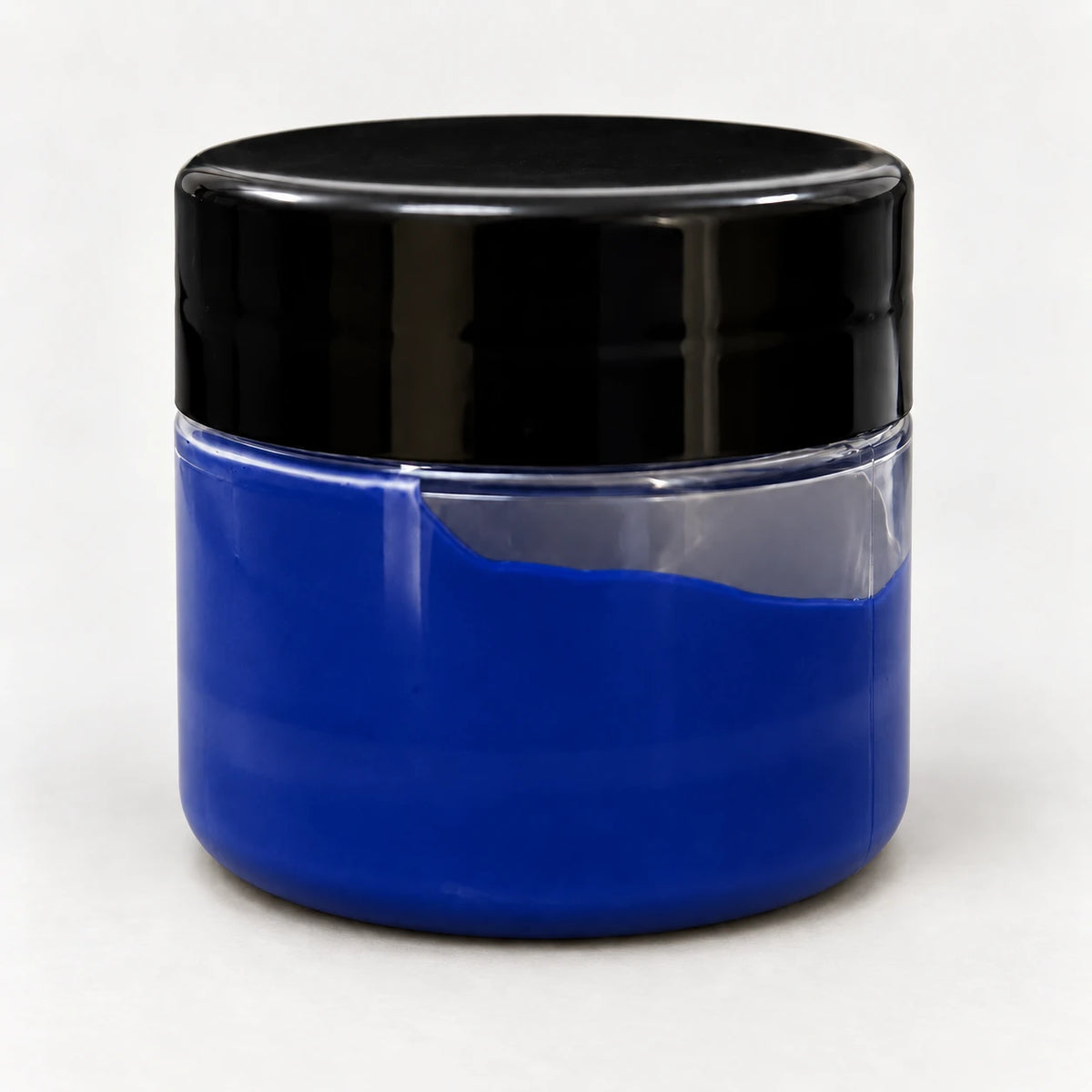French Blue Opaque Pigment 20ml in a clear jar with a black lid