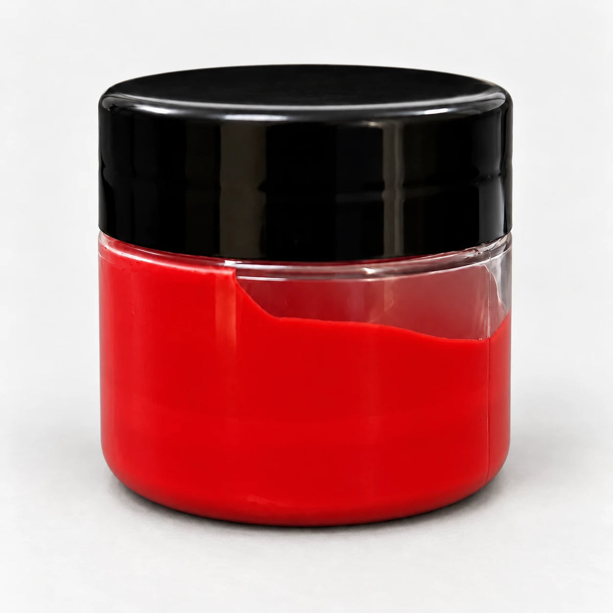 Signal Red Opaque Pigment 20ml in a clear jar with a black lid