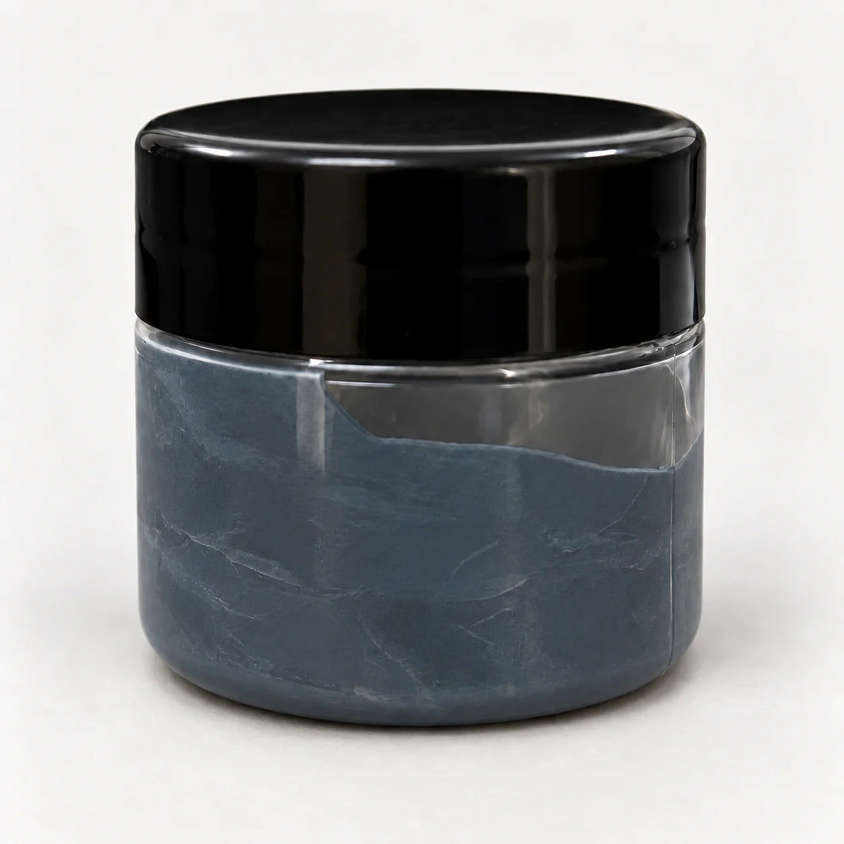 Graphite Grey Opaque Pigment 20ml in a clear jar with a black lid