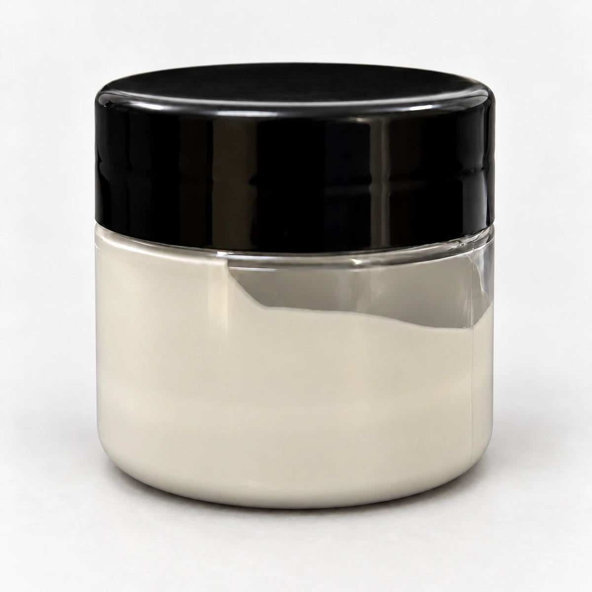 Champagne Opaque Pigment 20ml in a clear jar with a black lid