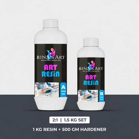 Bina's Art 2:1 art resin and hardener bottle set