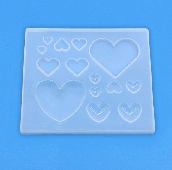 13 different Heart size earring Mould