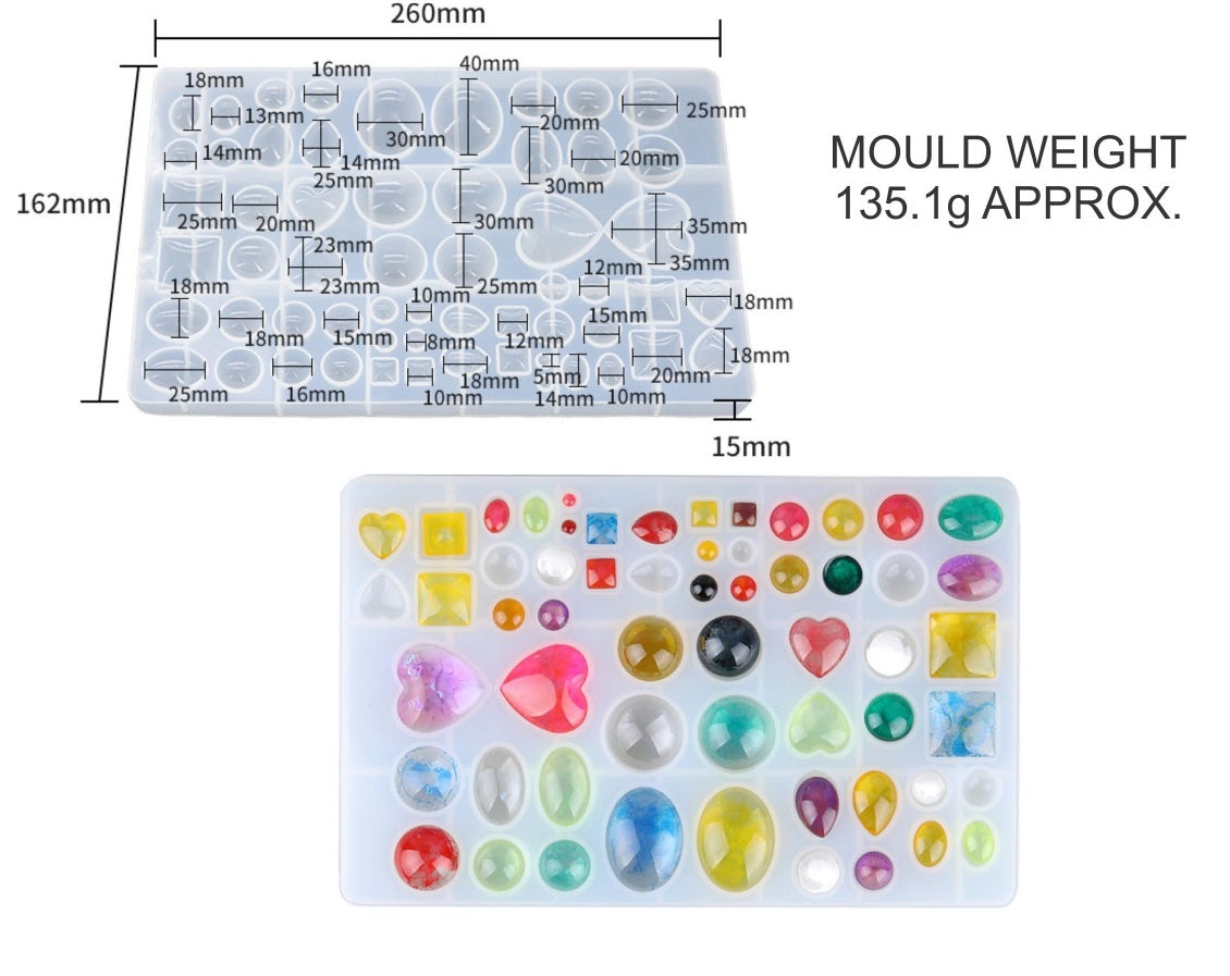 Multi Cavity Gem Stone Mould