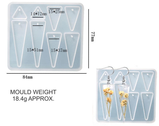 6 IN 1 Triangle Jewellery  & Keychain Mould