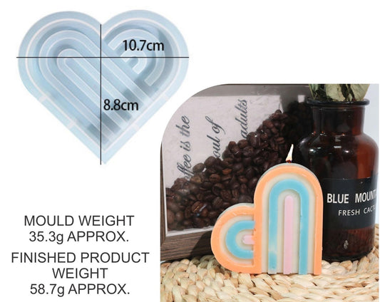 Rainbow Striped Love Candle (Small Size)