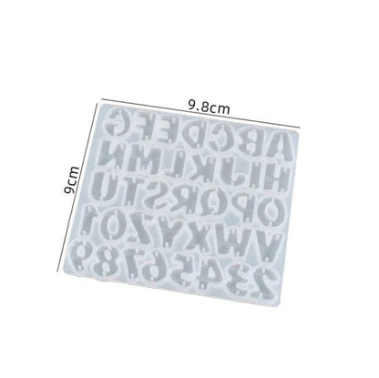 Small Abcd Alphabet & Num. 2 Hole Keychain Mould