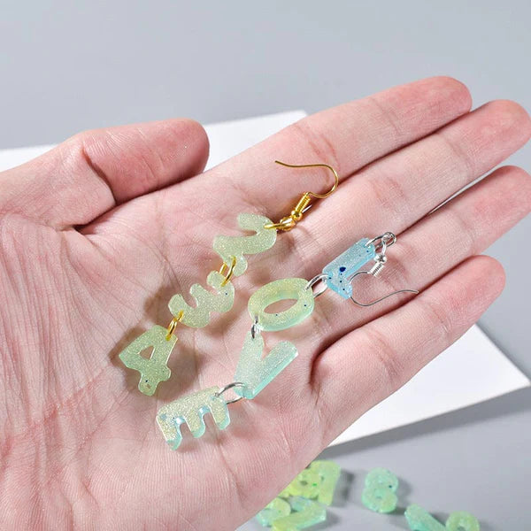 Small Abcd Alphabet & Num. 2 Hole Keychain Mould