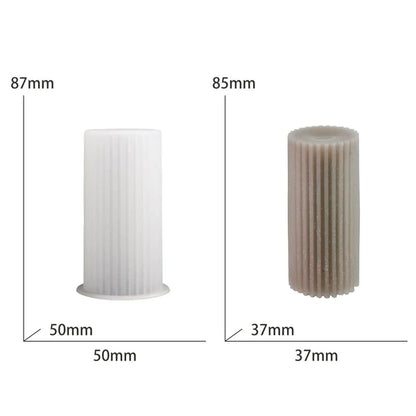 Small Cylindrical Striped Candle Mould